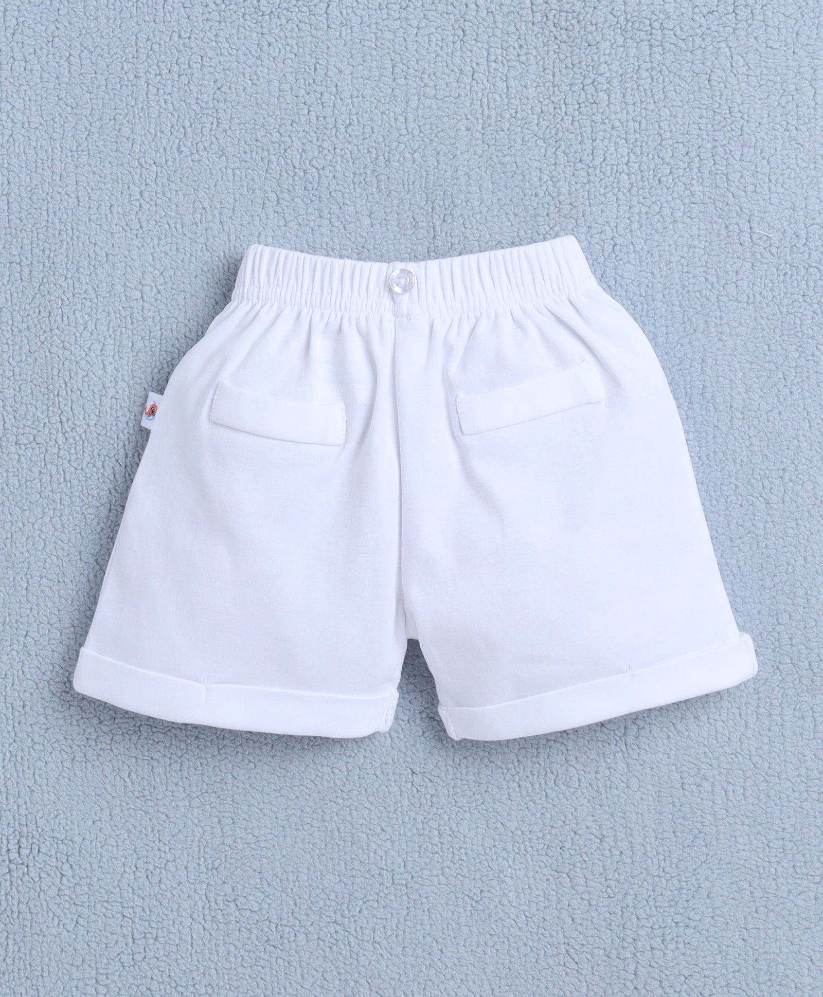 Boys 100% Cotton Checks Bodysuit & Short Set - Blue & White