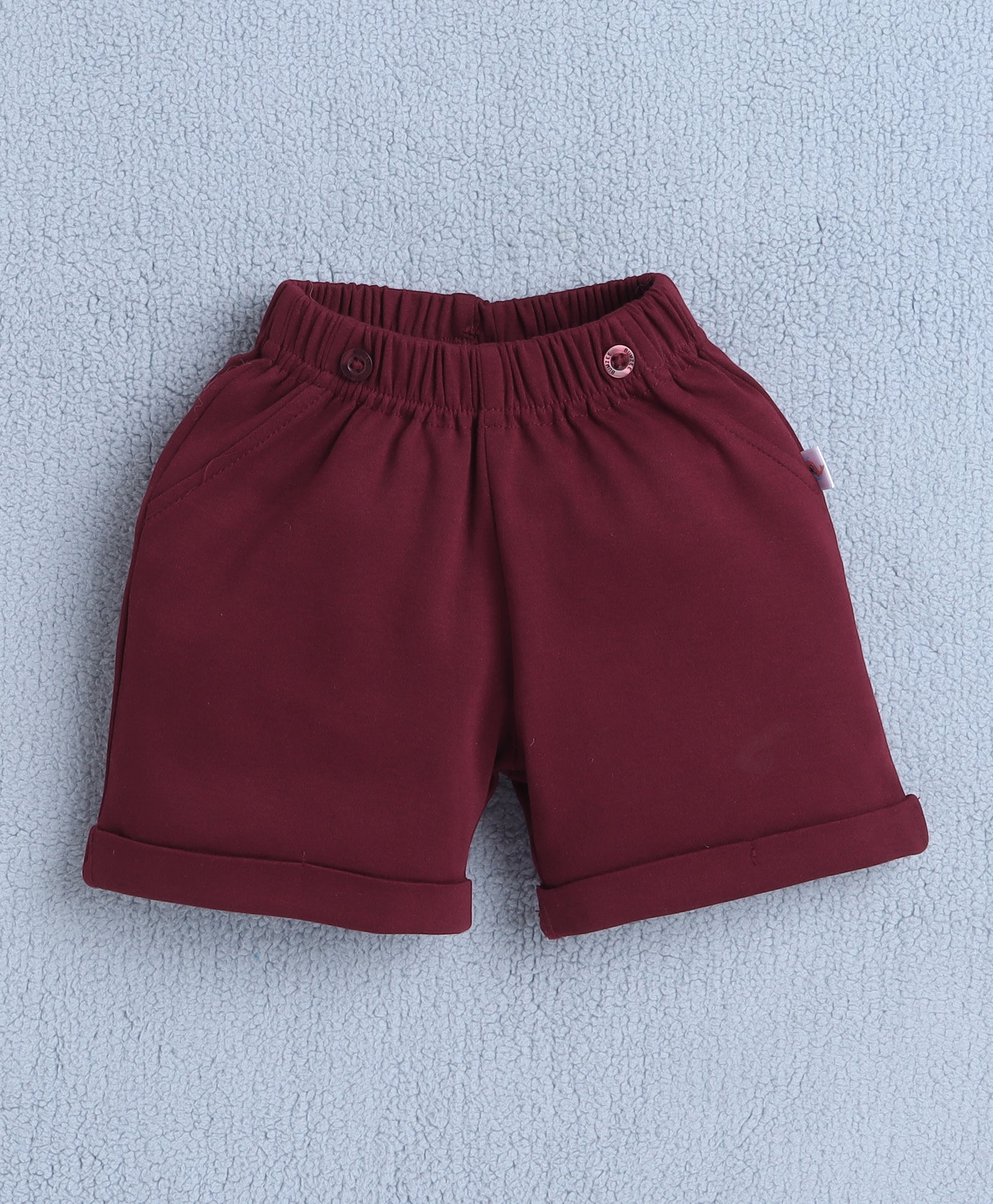 Boys 100% Cotton Star Bodysuit & Short Set - White & Maroon