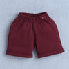 Boys 100% Cotton Star Bodysuit & Short Set - White & Maroon