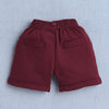 Boys 100% Cotton Star Bodysuit & Short Set - White & Maroon