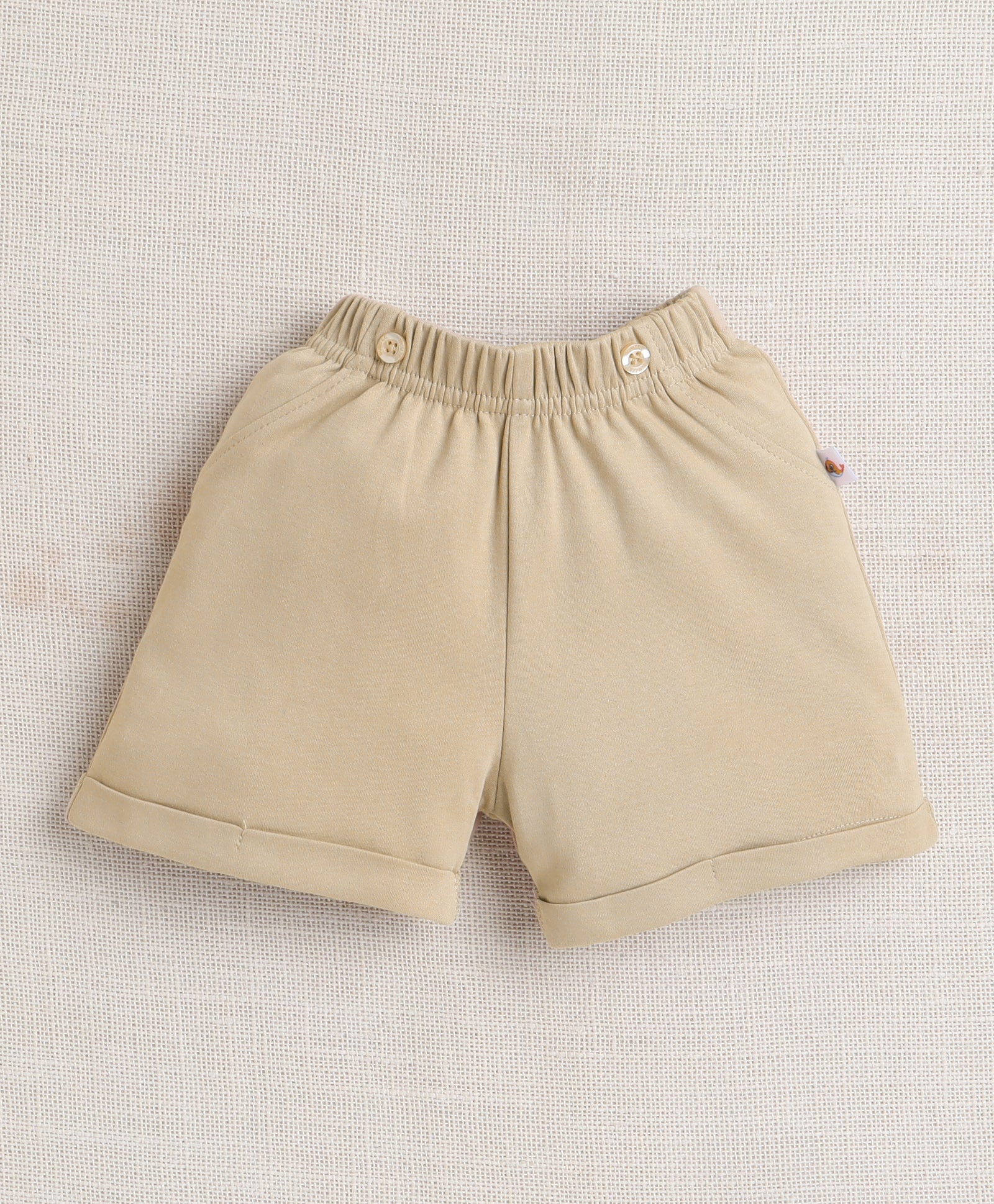 Boys 100% Cotton Star Bodysuit & Short Set - Navy & Beige