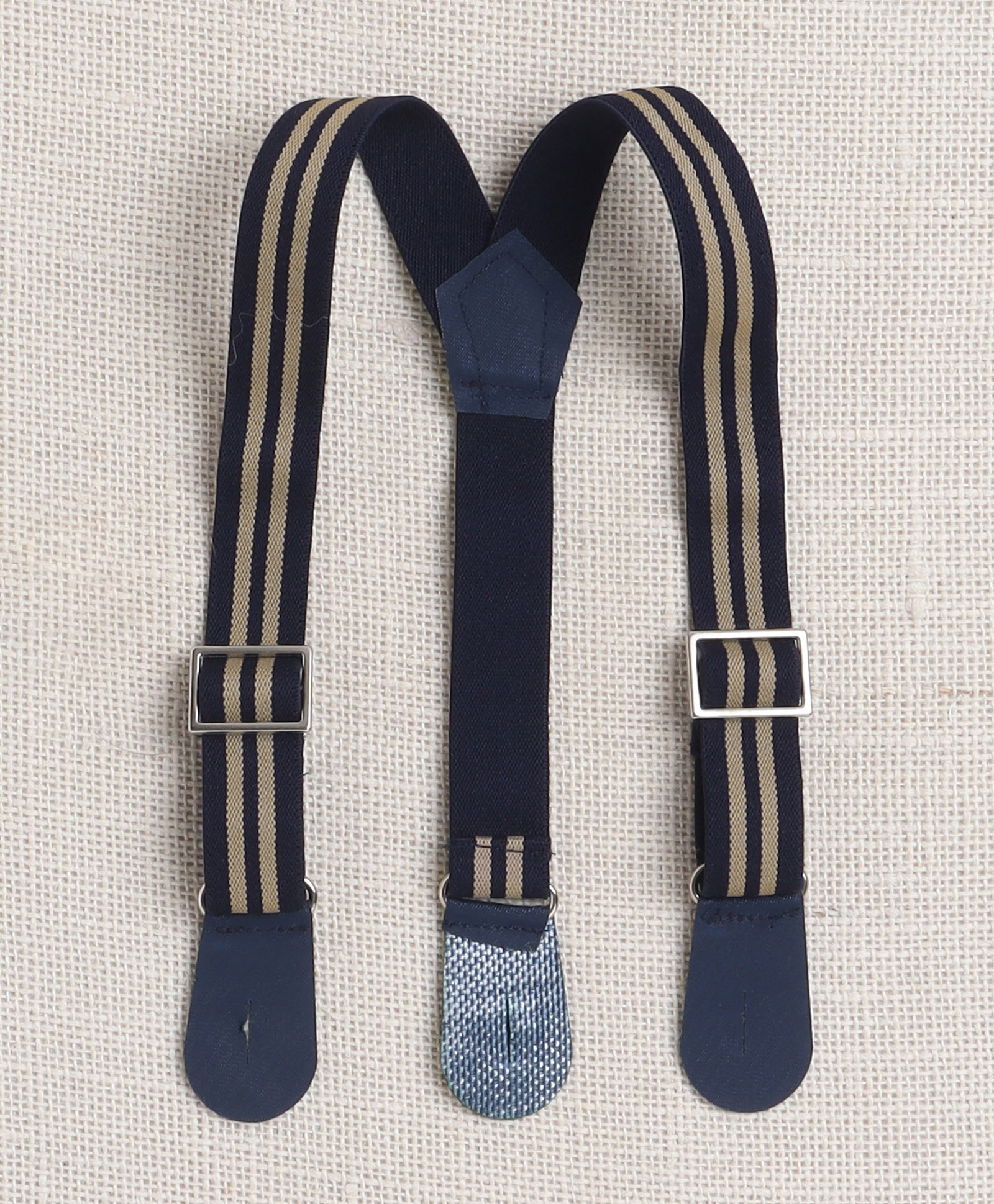 Boys 100% Cotton Star Bodysuit & Short Set - Navy & Beige
