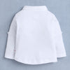 BUMZEE White & Green Boys Full Sleeves Shirt Waistcoat & Short Set With Applique Bow