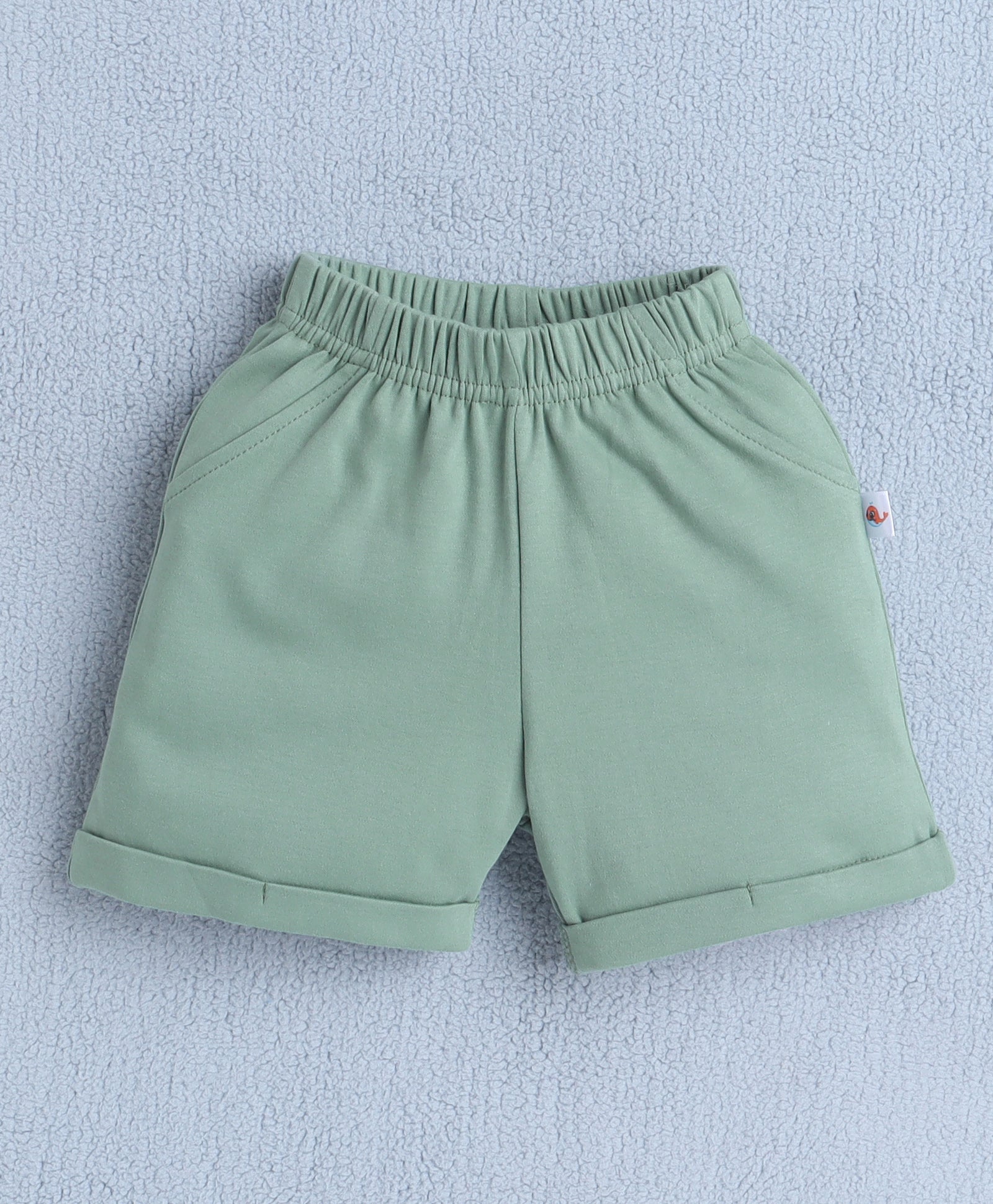 BUMZEE White & Green Boys Full Sleeves Shirt Waistcoat & Short Set With Applique Bow