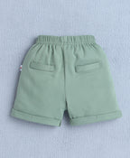 Bumzee White & Green Formal Set, Full Sleeves, 100% Cotton, with Waistcoat (Style Peb10160)