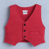 Boys 100% Cotton Stripes Formal Set - White & Red