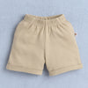 BUMZEE Black & Beige Boys Full Sleeves Shirt Waistcoat & Short Set With Applique Bow
