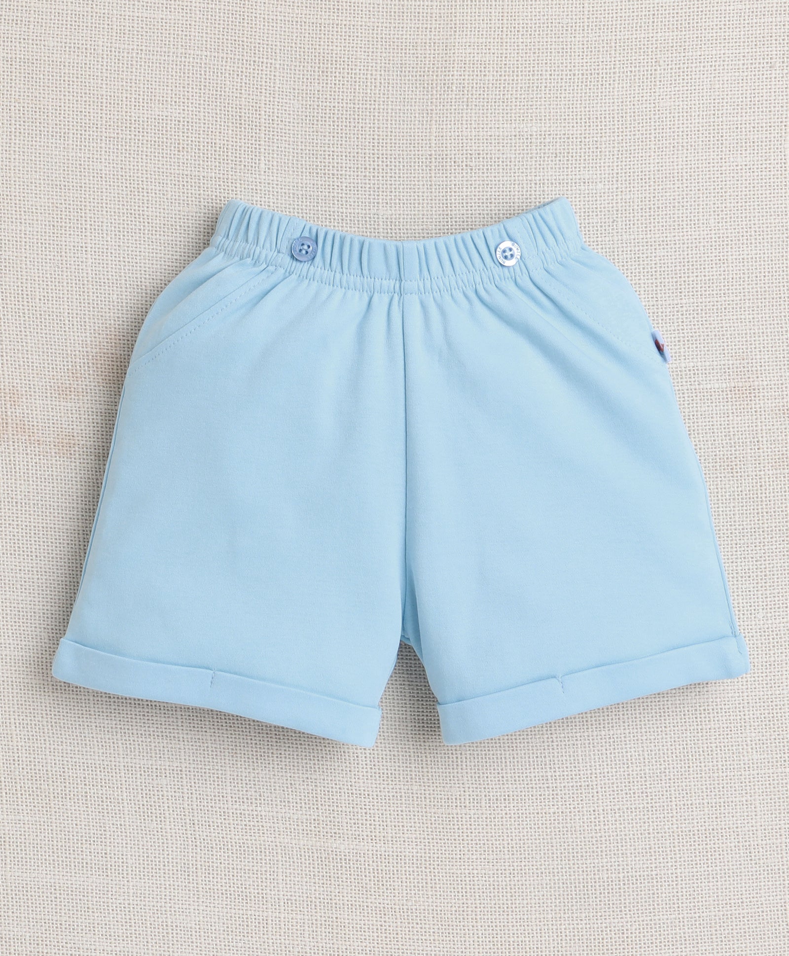 BUMZEE White & Sky Blue Boys Half Sleeves Shirt & Short Set With Bow Suspender & Cap