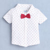 Boys 100% Cotton Star Formal Set - White & Red