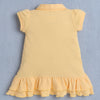 Yellow Girls Cap Sleeves Cotton Frock With Headband