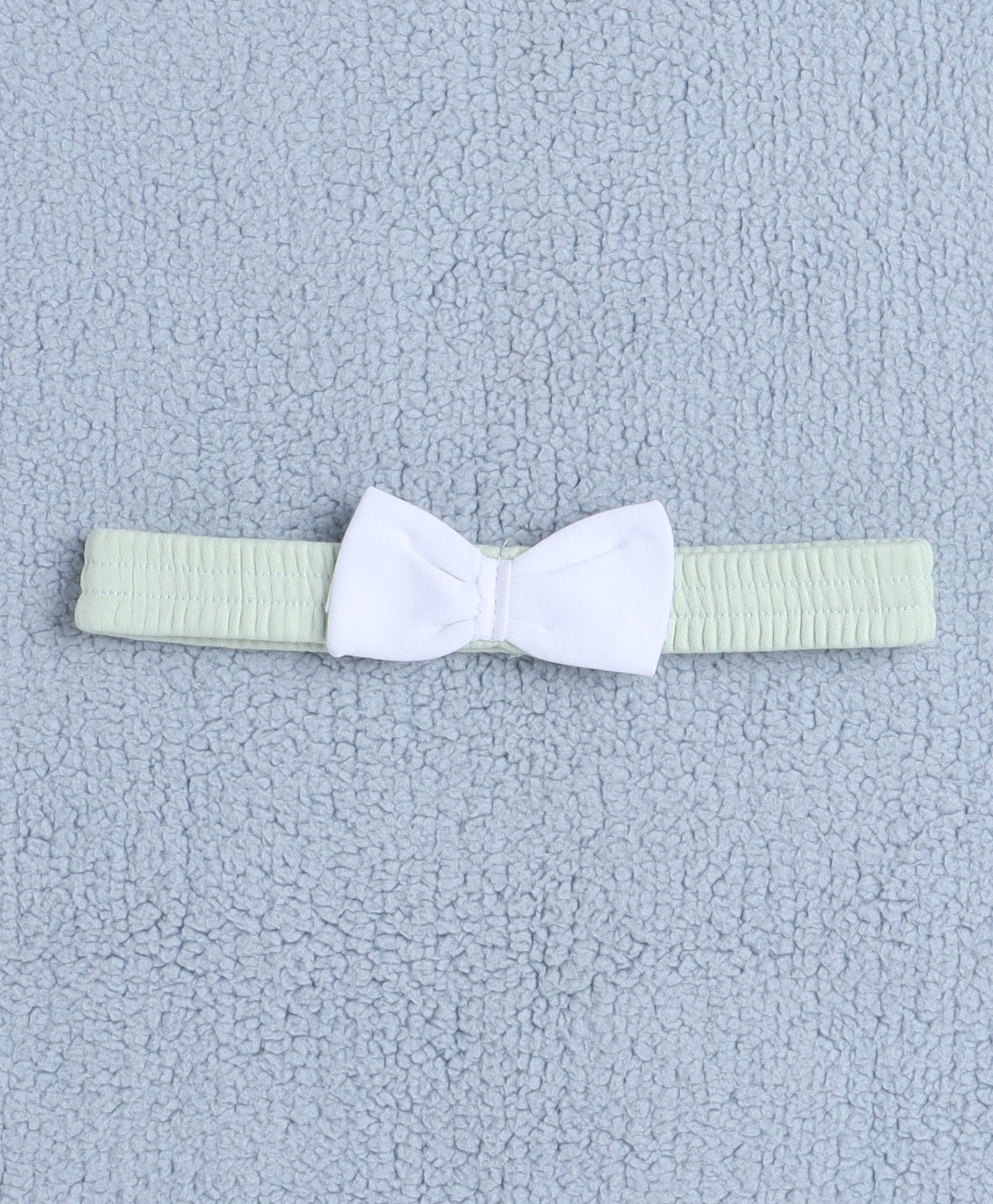 Pista Green Girls Half Sleeves Cotton Frock With Headband