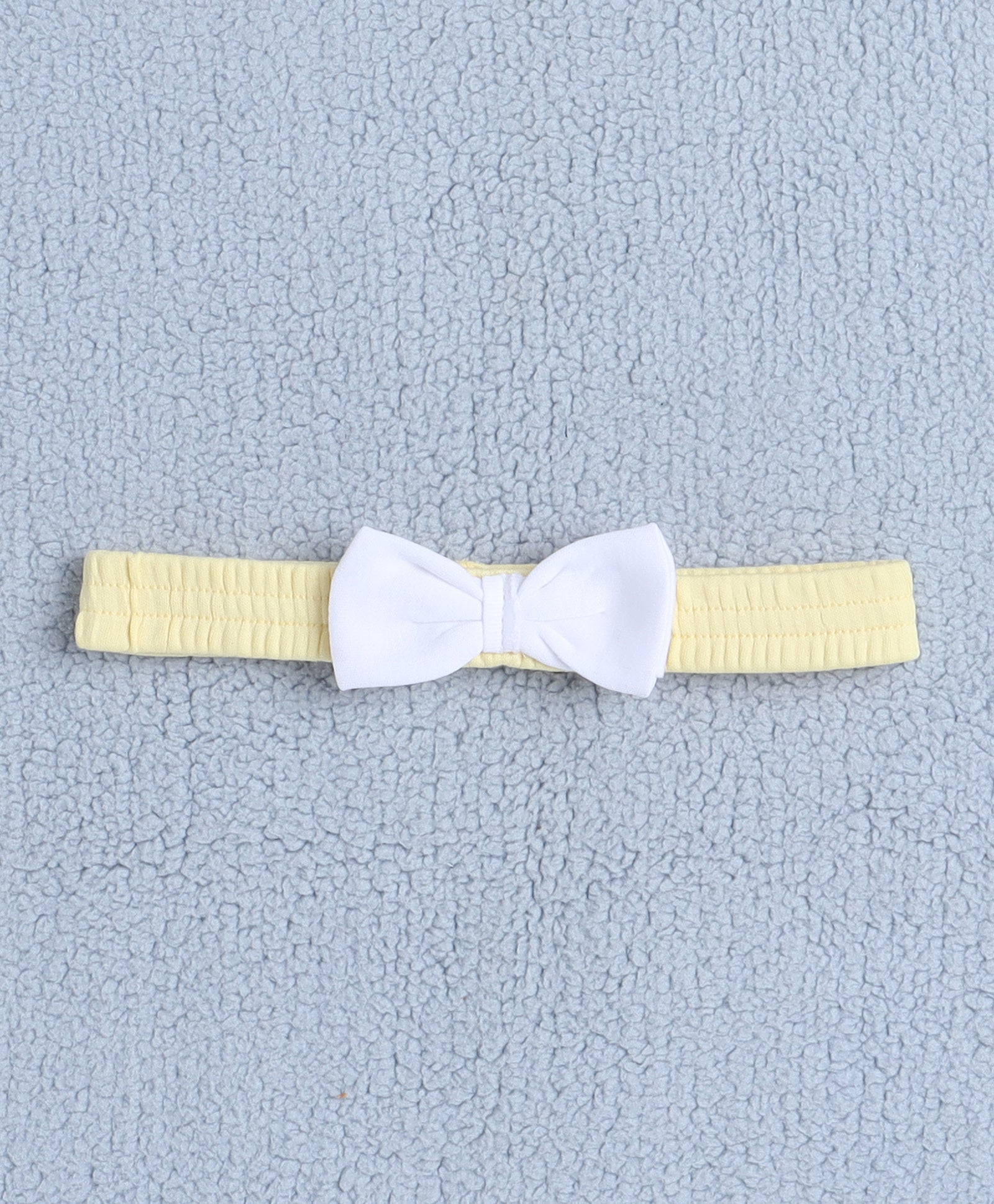Yellow Girls Half Sleeves Cotton Frock With Headband