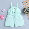 Girls 100% Cotton Frill Detailing Jumpsuit - Mint Green