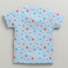 BUMZEE Sky Blue Baby Boys Half Sleeves Jabla & Short Set