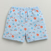 BUMZEE Sky Blue Baby Boys Half Sleeves Jabla & Short Set