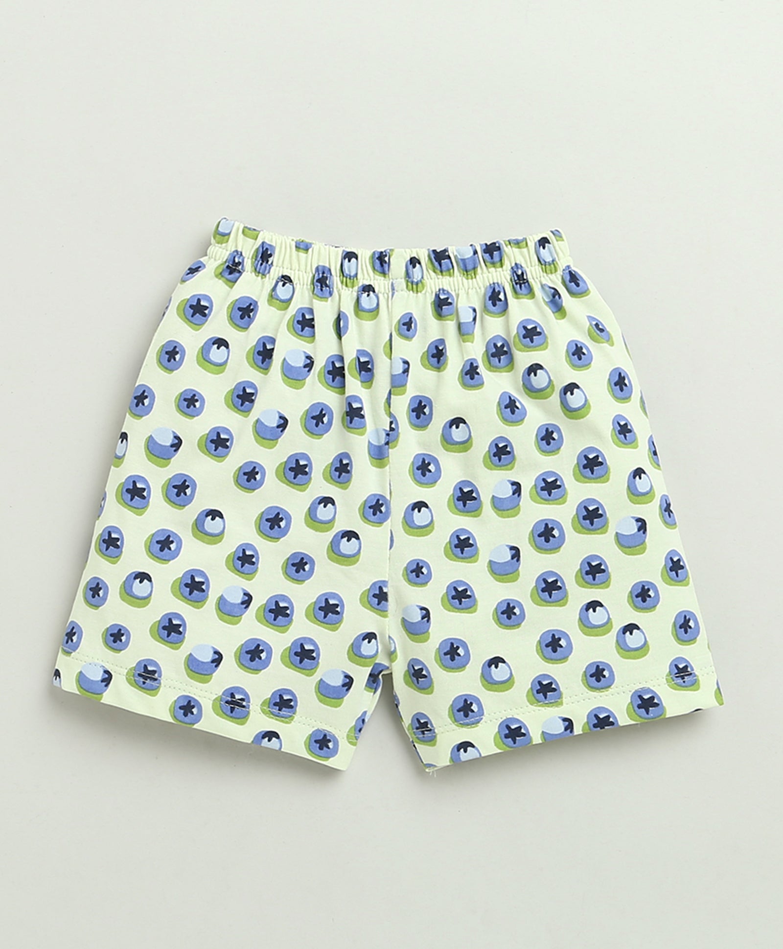 BUMZEE Lime Green Baby Girls Half Sleeves Jabla & Short Set