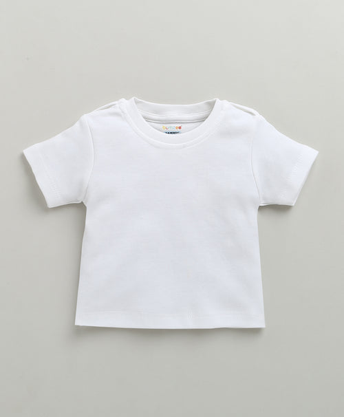 Boys 100% Cotton Animal Dungaree Set - Peach & White