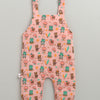 Boys 100% Cotton Animal Dungaree Set - Peach & White