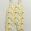 Boys 100% Cotton Animal Dungaree Set - Yellow & White