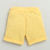 BUMZEE White & Yellow Baby Boys Half Sleeves Jabla & Short Set