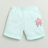 BUMZEE White & Mint Green Baby Boys Half Sleeves Jabla & Short Set