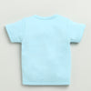BUMZEE Sky Blue & White Baby Boys Half Sleeves Jabla & Short Set