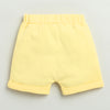 BUMZEE White & Yellow Baby Girls Half Sleeves Jabla & Short Set