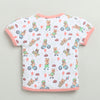 BUMZEE White & Peach Baby Girls Half Sleeves Jabla & Short Set