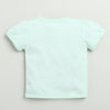 BUMZEE Mint Green & White Baby Girls Half Sleeves Jabla & Short Set