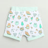 BUMZEE Mint Green & White Baby Girls Half Sleeves Jabla & Short Set