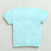 BUMZEE Sky Blue & White Baby Girls Half Sleeves Jabla & Short Set