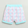 BUMZEE Sky Blue & White Baby Girls Half Sleeves Jabla & Short Set