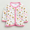 Girls 100% Cotton Floral Jabla & Pyjama Set - White & Pink
