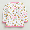Girls 100% Cotton Floral Jabla & Pyjama Set - White & Pink