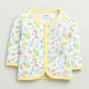 Girls 100% Cotton Floral Jabla & Pyjama Set - White & Yellow