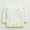Girls 100% Cotton Floral Jabla & Pyjama Set - White & Yellow