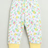 Girls 100% Cotton Floral Jabla & Pyjama Set - White & Yellow