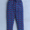 Girls 100% Cotton Polka Dots Nightsuit - Navy