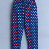 Girls 100% Cotton Polka Dots Nightsuit - Navy