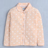 Girls 100% Cotton Bow Tie Nightsuit - Peach