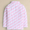 Girls 100% Cotton Checked Nightsuit - White & Pink