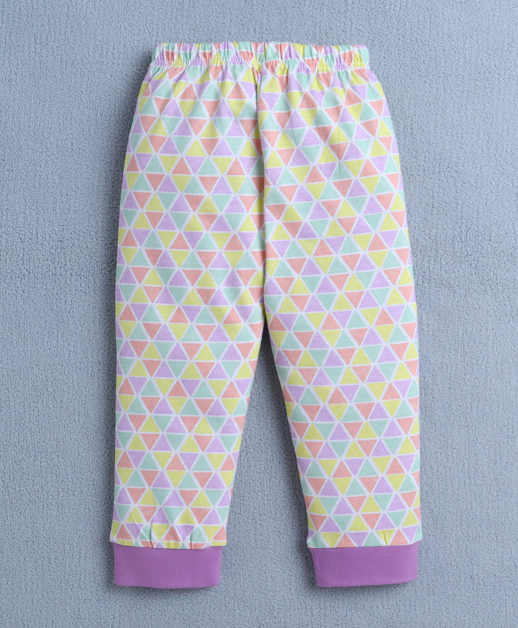 Bumzee Lavender & Mutli Graphic Print T-Shirt & Pyjama Set, Full Sleeves