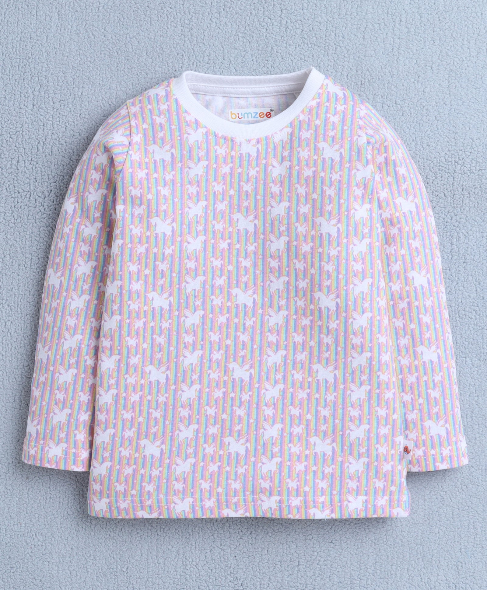 Girls 100% Cotton Unicorn T-Shirt & Pyjama Set - Multi