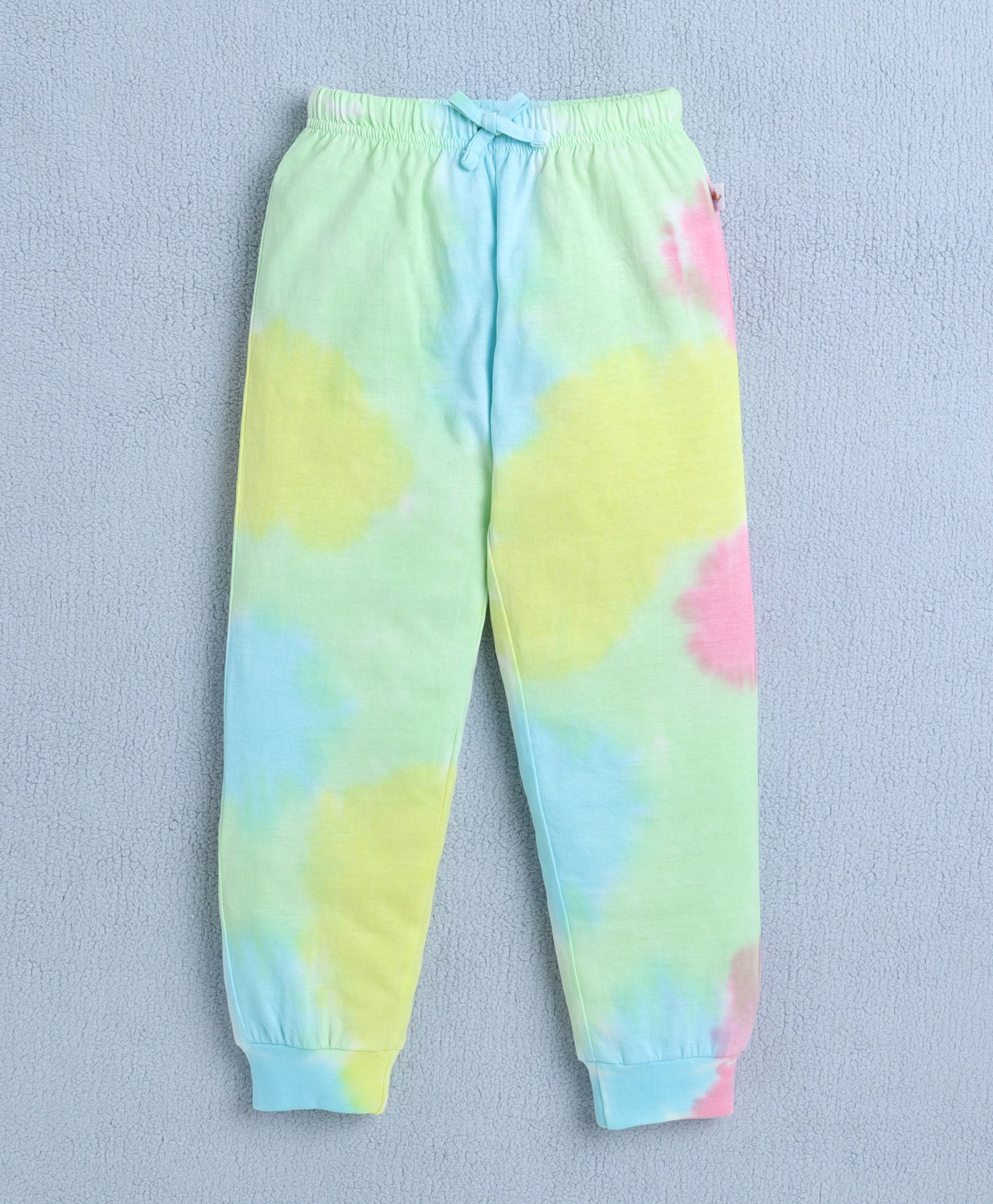 Girls 100% Cotton Tie & Dye And Giraffe T-Shirt & Pyjama Set - Multi