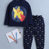 Boys 100% Cotton Star T-Shirt & Pyjama Set - Navy