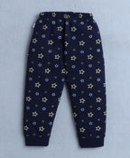 Bumzee Navy Graphic Print T-Shirt & Pyjama Set, Full Sleeves, 100% Cotton (Style Peb10273)