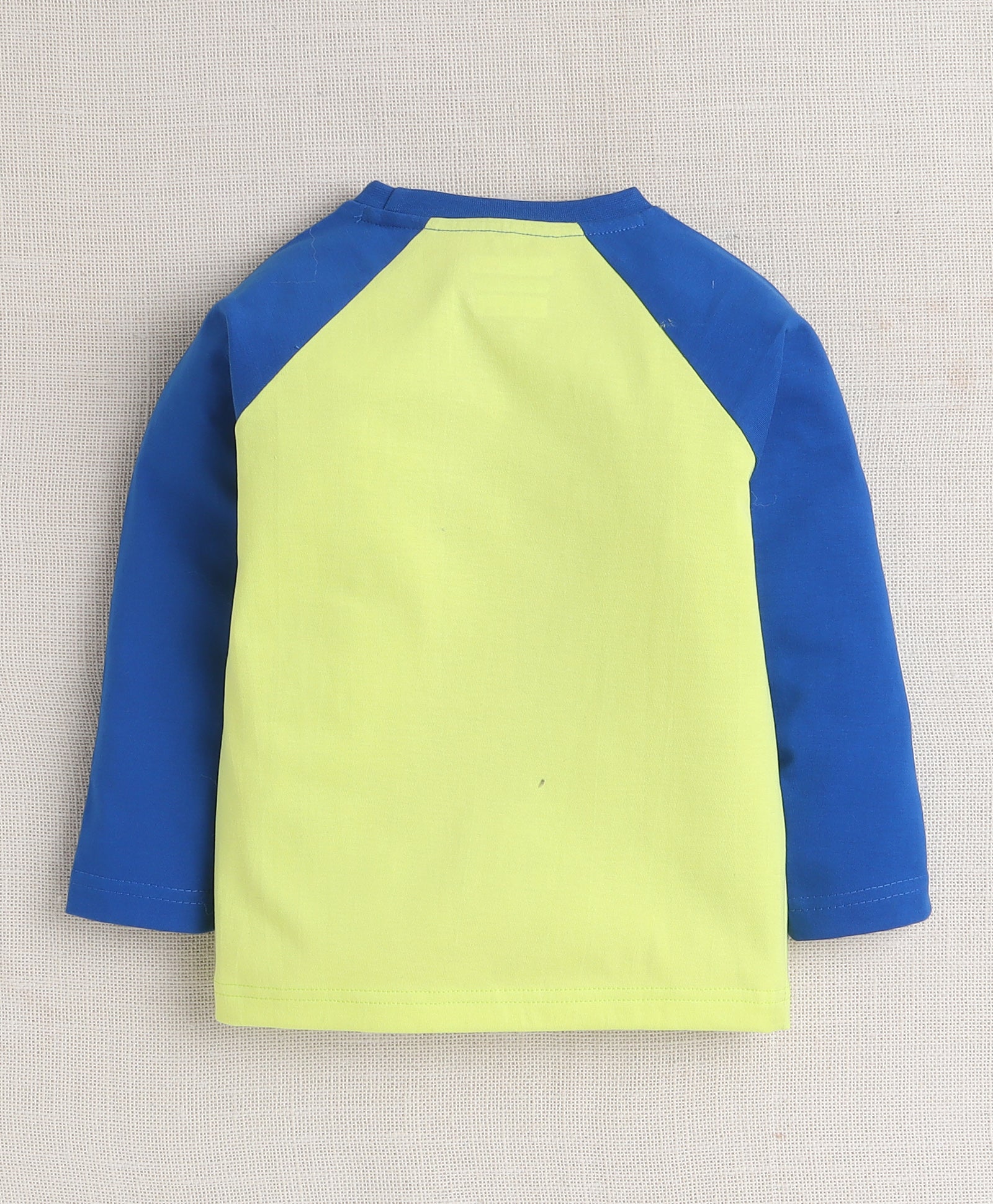 Boys 100% Cotton Striped & Warrior T-Shirt & Pyjama Set - Lime Green & Royal Blu