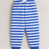 Boys 100% Cotton Striped & Warrior T-Shirt & Pyjama Set - Lime Green & Royal Blu