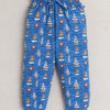 Boys 100% Cotton Boat & Anchor Sticker T-Shirt & Pyjama Set - Brick Red & Blue