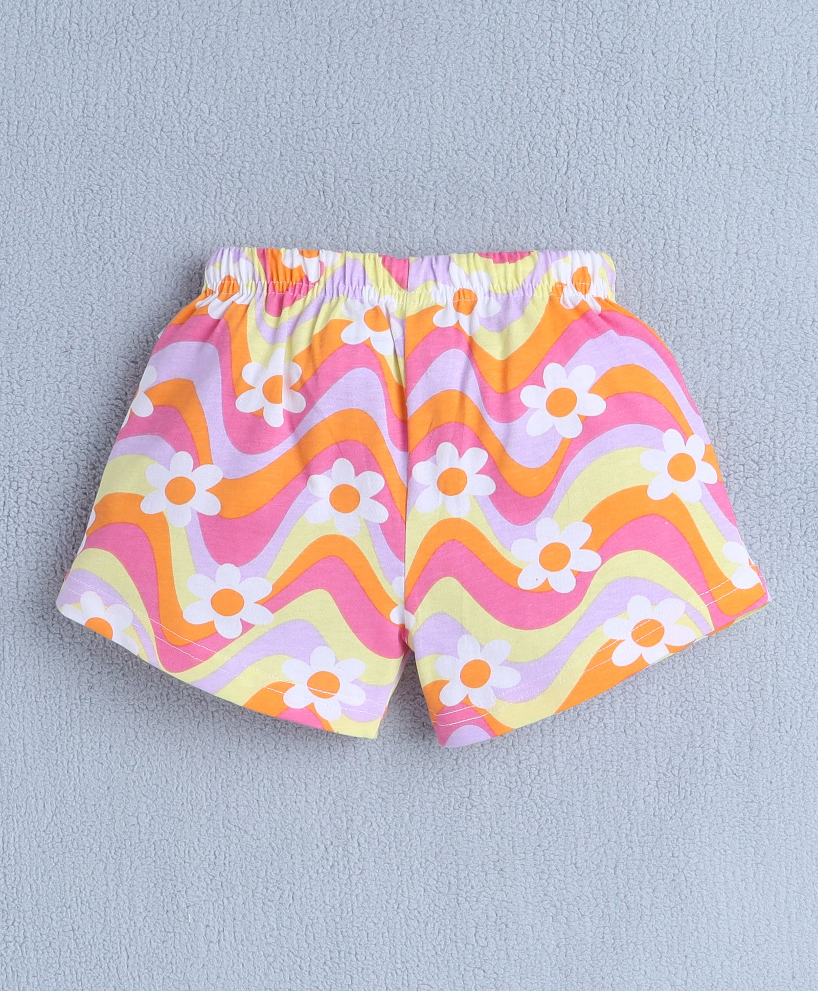 BUMZEE Multi Girls Half Sleeves T-Shirt & Short Set